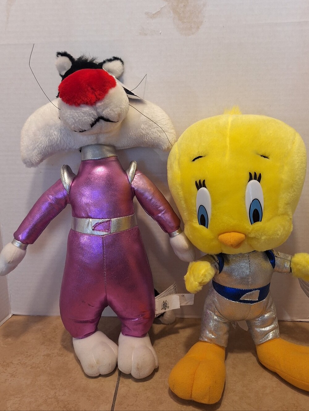 Warner Bros Looney Tunes Space Jam Astronauts Sylvester Tweedy Bird  Plush 1998